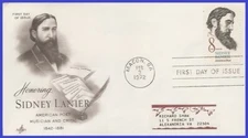 USA4 #1446 ADDR ARTCRAFT FDC   Sidney Lanier