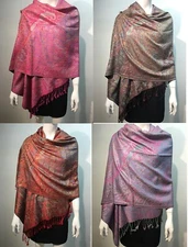 Sparkling Pashmina Scarves for Women Festival Shawls Wedding Pashmina Hair Wraps