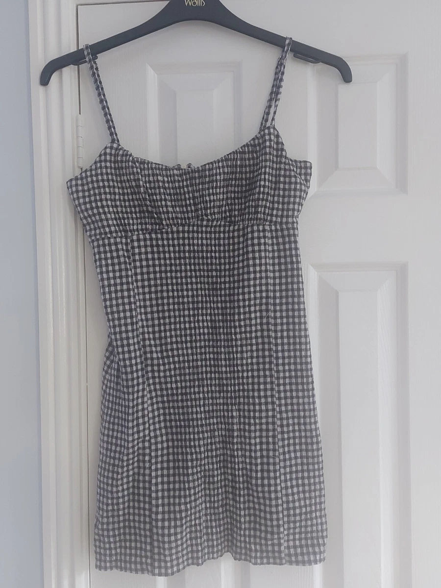 Pull & Bear checked pinafore dress - size 12