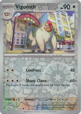 VIGOROTH 161/193 PALDEA EVOLVED POKEMON (REVERSE HOLO, NM)
