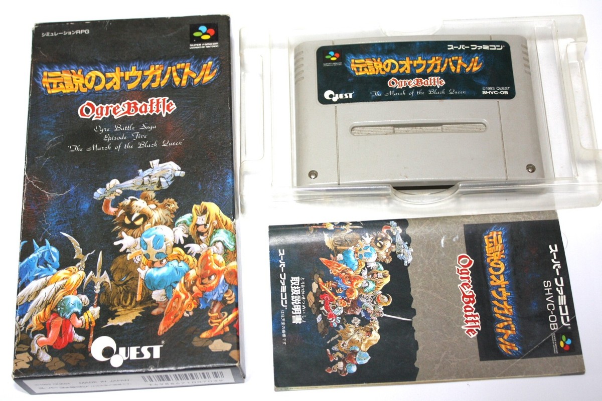Super Famicom Ogre Battle – Version Japonaise NES – Cartouche Seule (boîte En Photo)