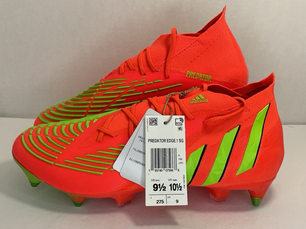 Size 9.5 - adidas Predator Edge.1 SG Orange Soccer Cleats  display picture 1