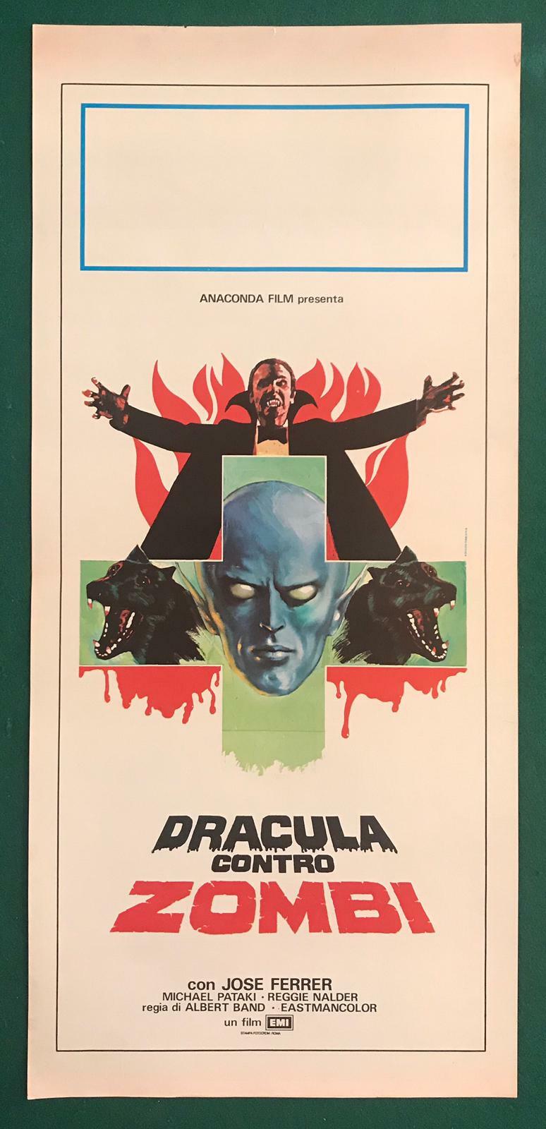 Locandina originale film Dracula contro zombi (1978) - Regia di Albert Band
