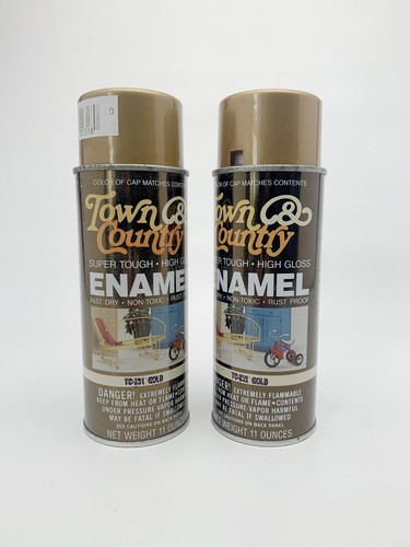 Vintage Gold Enamel Spray paint Town & Country 2 cans