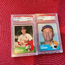 1963 TOPPS #313 Ernie Broglio Cardinals PSA 8