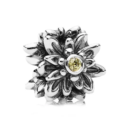 Pandora flower sales charm with stone