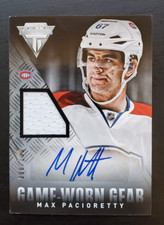 2013-14 Titanium Max Pacioretty Game Worn Gear Relic Auto 98/100 GA-MP Canadiens
