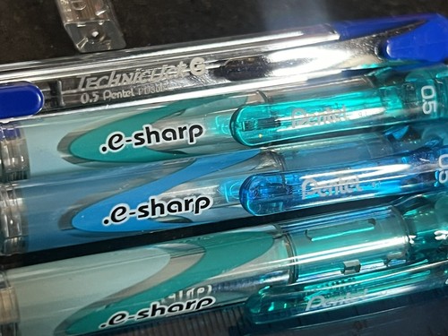 Vintage Mechanical Pencil Lot Sanford, Pentel 0.5 Clickster Grip .e-sharp, Tech - Picture 5 of 5
