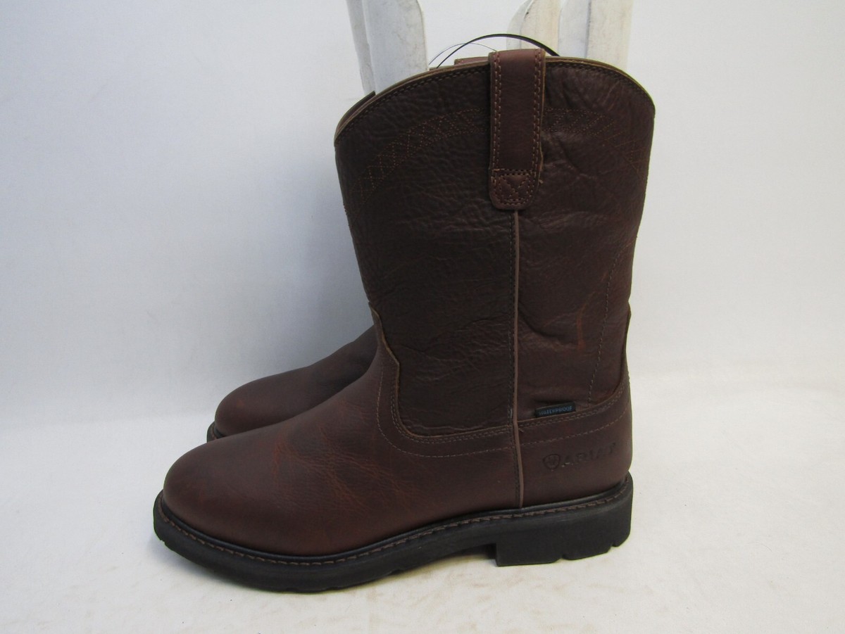 EUC Ariat Mens Size 14 D Brown Leather Roper Cowboy Western Boots EUC Ariat Mens Size 14 D Brown Leather Roper Cowboy Western  main image 4