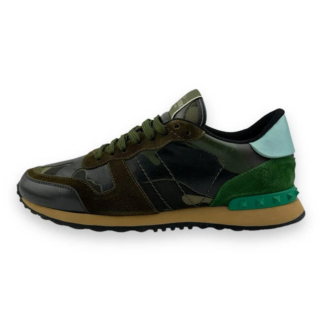 VALENTINO Camo Rockrunner Khaki/Black Men’s Trainers Size UK 6 EU 40
