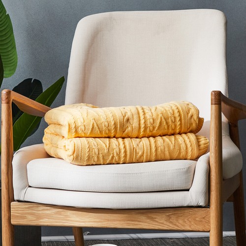 Thick Warm Blankets Knitted Velvet Sofa Bed Throw Office Nap Blanket 130x160cm - Picture 24 of 37