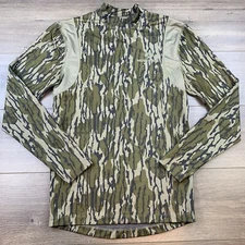 EHG Elite Mossy Oak Bottom Land Long Sleeve Base Layer Shirt Men’s Small Green