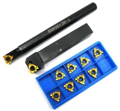 ZHOUZIMI Boring Bar Lathe Internal Threading Inserts 5pcs 16ER +5pcs 16IR Carbide Inserts