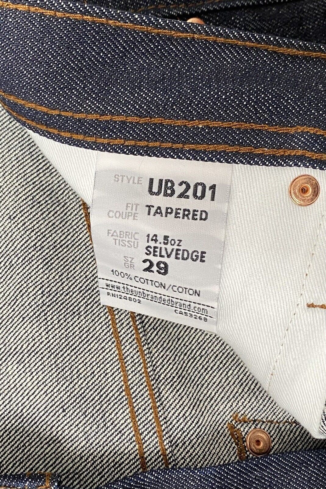 Unbranded Brand Jeans Men 29x33 (31x33) Blue 14.5… - image 5
