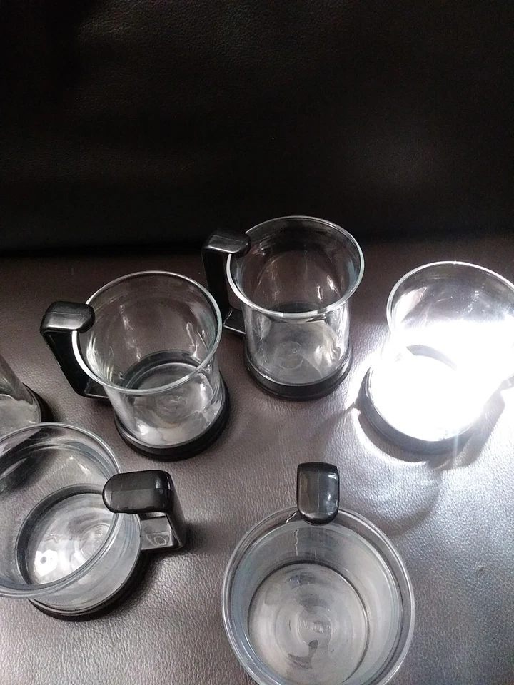 Bodum Glass Espresso Cups Black Handles Set of Six, 6 Ounces - Image 4 of 4