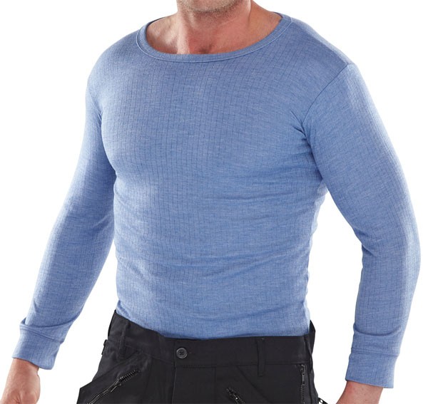 Beeswift Thermal Vest Long Sleeve Blue Size XXL