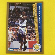 Latrell Sprewell 1992-93 Fleer Rookie Card #343 NBA Golden State Warriors. rookie card picture