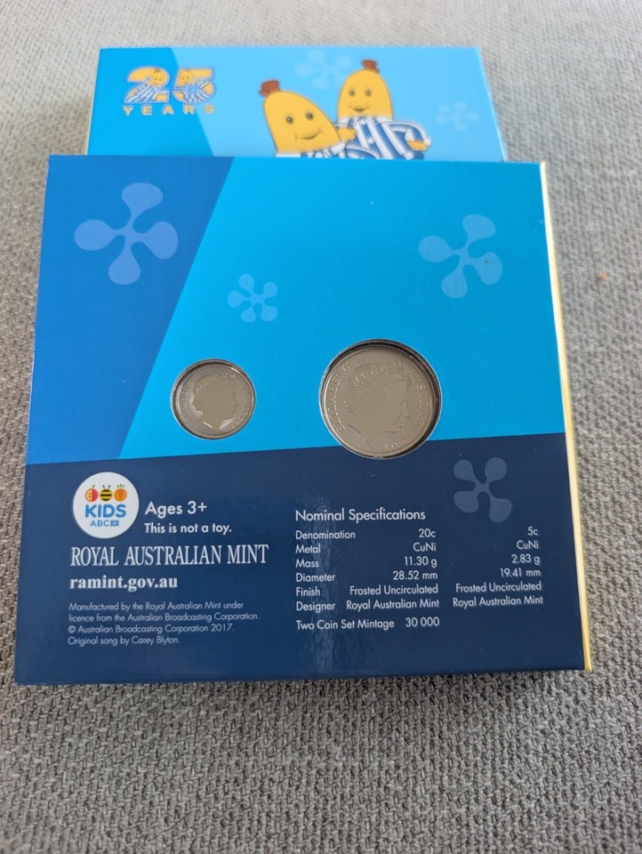 Royal Australian Mint Bananas in Pyjamas 25 Years 2017 Frosted Unc 2 ...