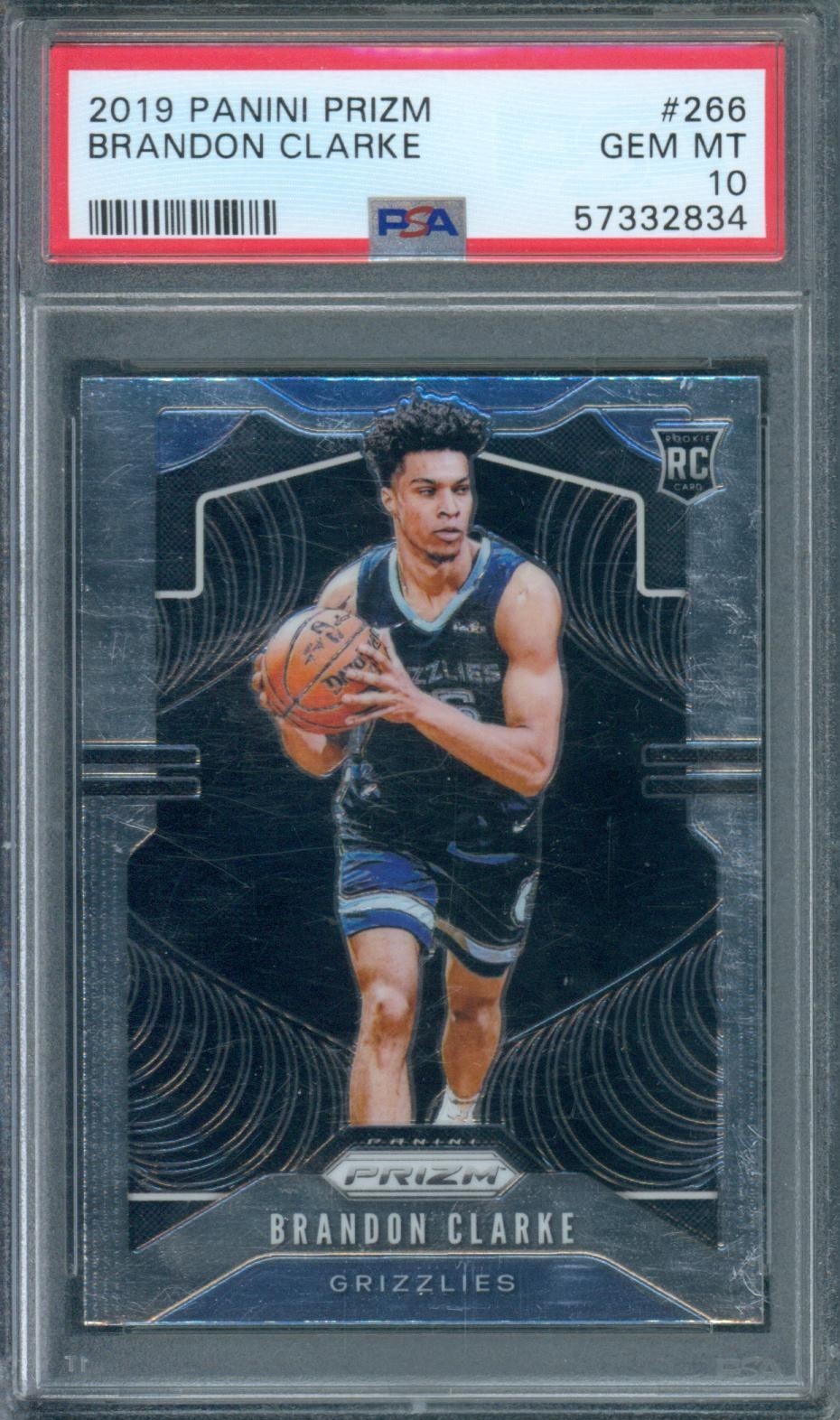 2019-20 Panini Prizm Brandon Clarke RC Rookie Grizzlies PSA 10 GEM MINT CRACKED!
