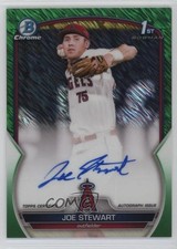 2023 Bowman Chrome Prospect Green Shimmer Refractor /99 Joe Stewart Auto 6o3