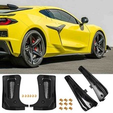For Corvette C8 Z06 23-26 Gloss Black Frontrear Extended Splash Guard Mud Flaps