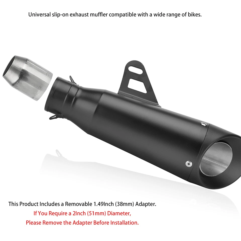 Puntas de tubo de escape de motocicleta para Kawasaki Ninja ZX6R ZX10R ZX14R Yamaha R6 Foto 4 de 4