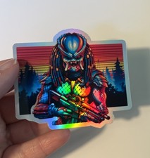 Predator Retro Holographic 3 Inch Vinyl Sticker