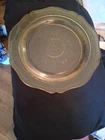 8 plates.  Yellow Patrician "Spoke" Pattern Depression Glass 11" Plates