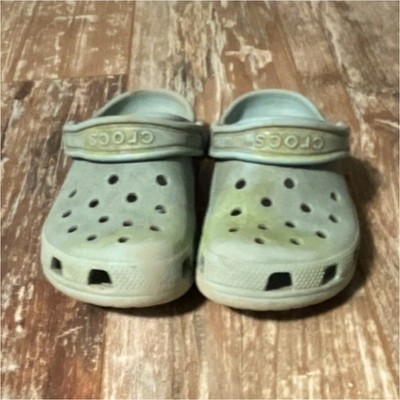 Crocs Kids Light Green Rubber  Slip On Comfort Adjustable Strap