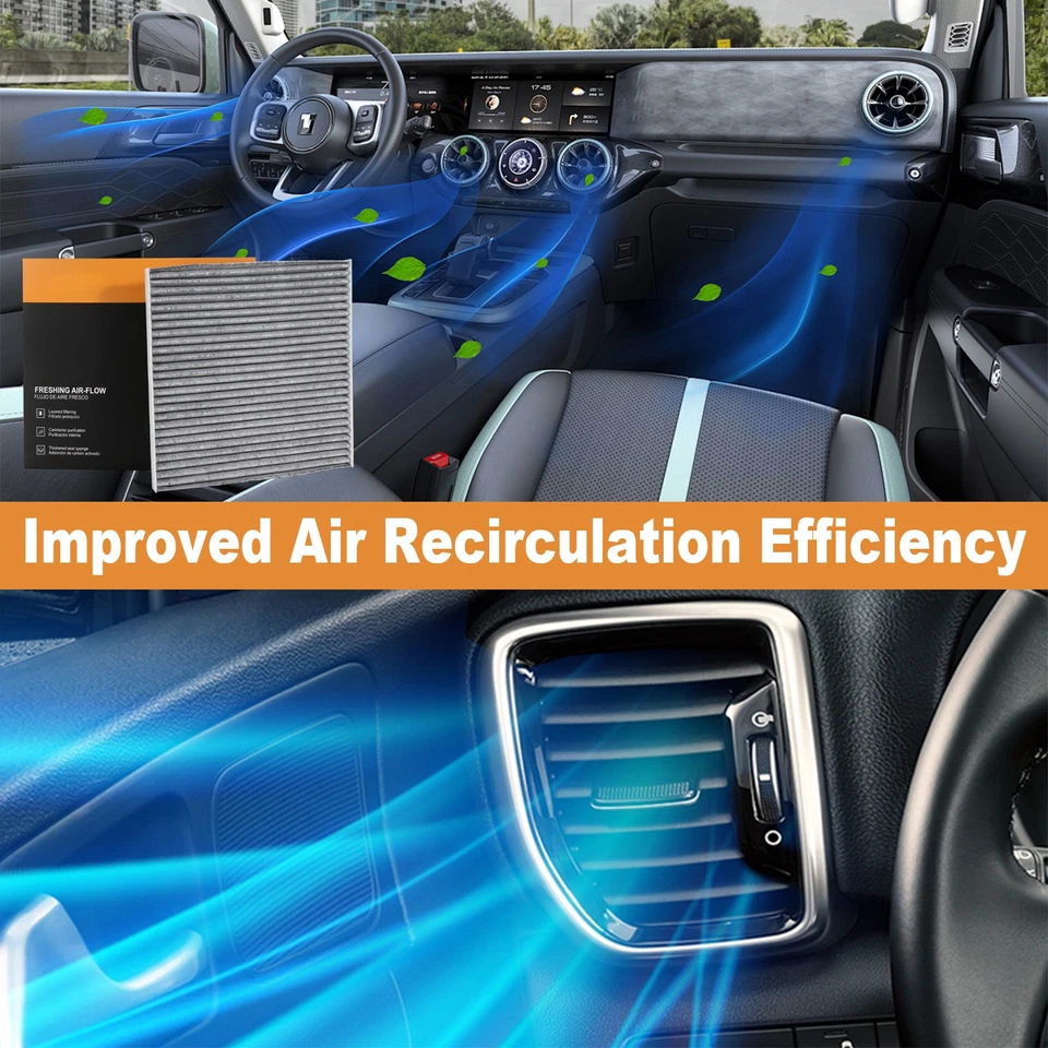 FILTRO DE AIRE DE CABINA CARBONIZADO para Honda ACCORD CIVIC CRV Acura MDX RDX RL TL TSX $ Foto 4 de 4