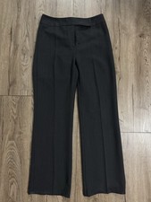 Black Pinstripe Trousers Size 4 Women's Dress Pants Straight Leg
