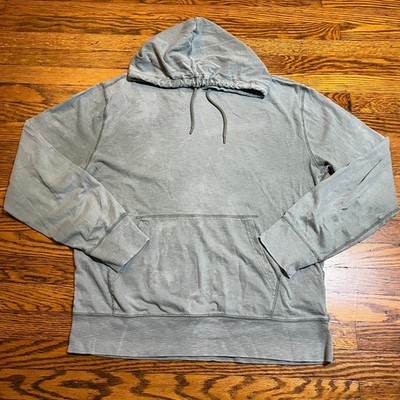 J. Crew Men's M Faded Gray Garment-Dyed Slub Cotton Yarns Pullover Hoodie