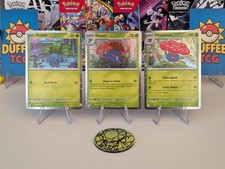 Oddish 1/94 Gloom 2/94 Vileplume 3/92 PFL Cosmos Holo Promo Set + M Diancie Coin