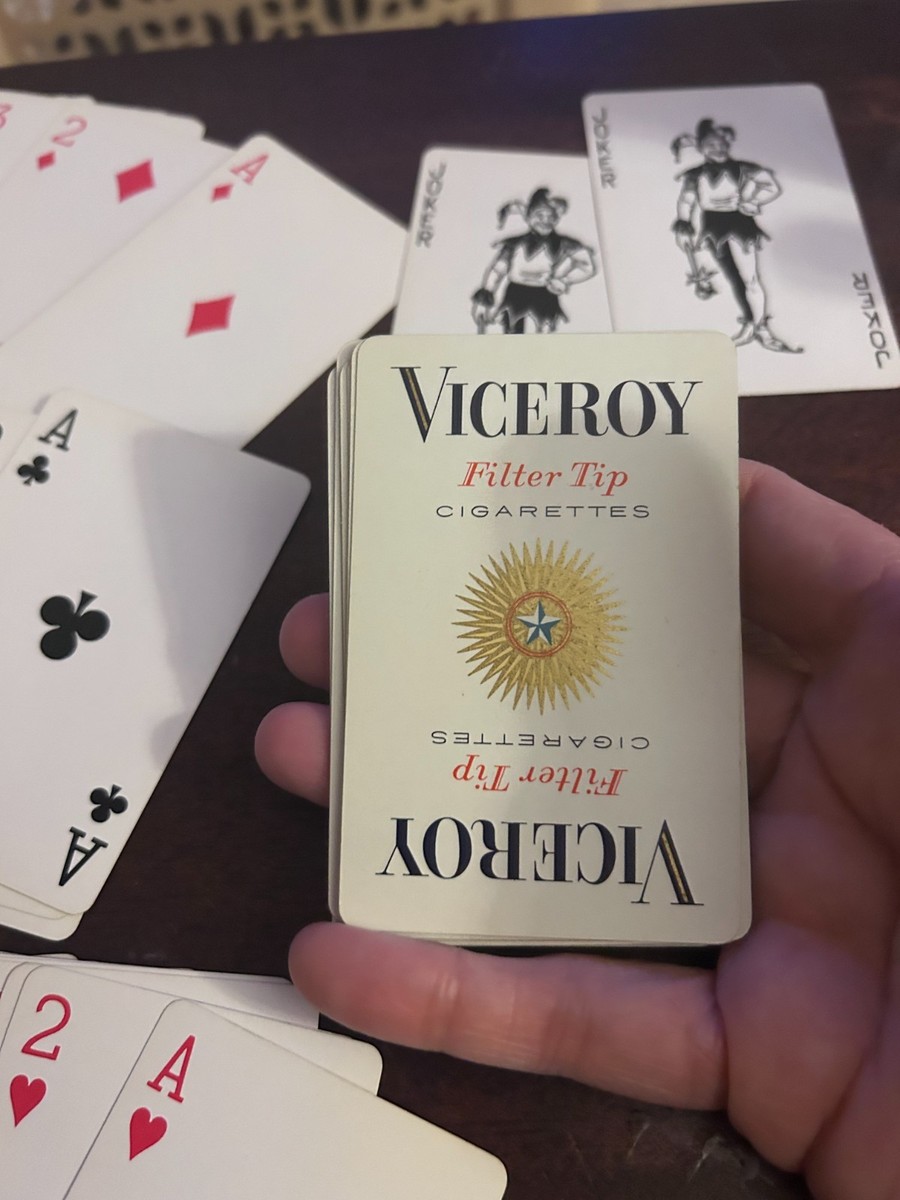 viceroy filter tip cigarettes Vintage Viceroy Playing Cards Filter Tip Cigarettes Complete with jokers