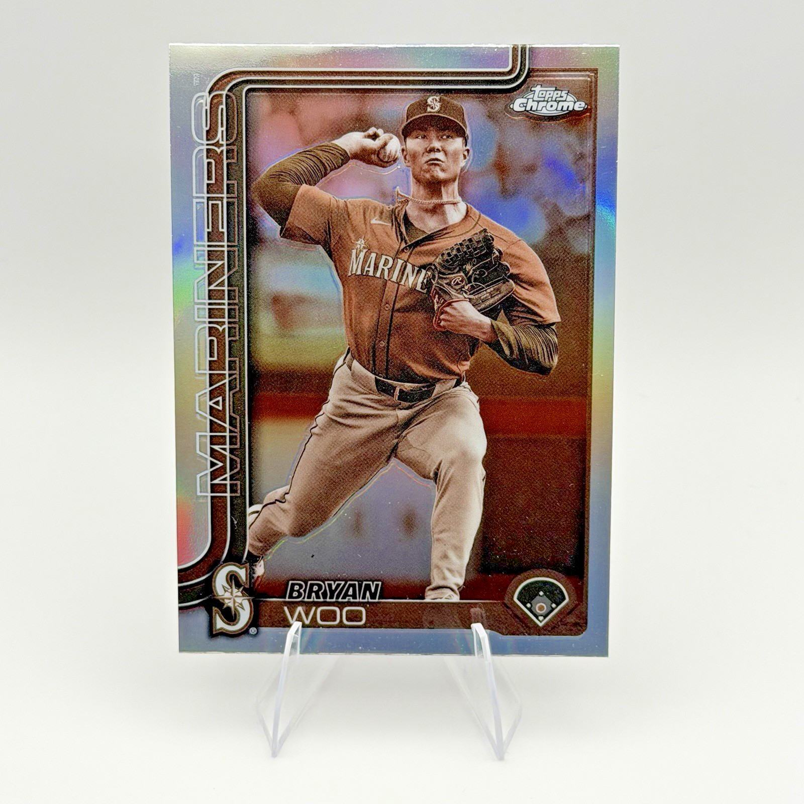 2024 Topps Chrome - Bryan Woo Sepia Refractor #USC16 - Seattle Mariners