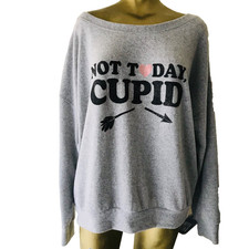 NWOT Nite Gear NOT TODAY CUPID Fuzzy Sweatshirt XL