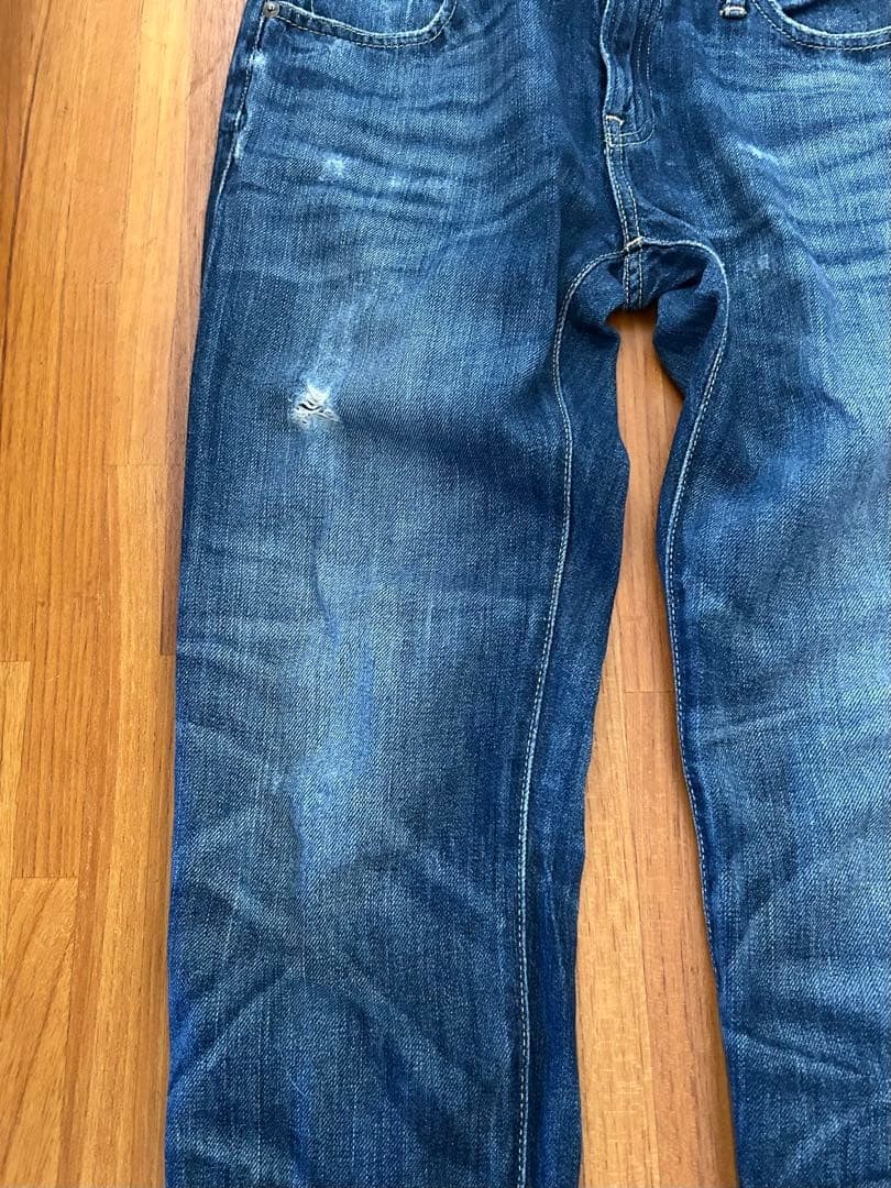 RRL Damage Processing Dark Blue Denim - image 4