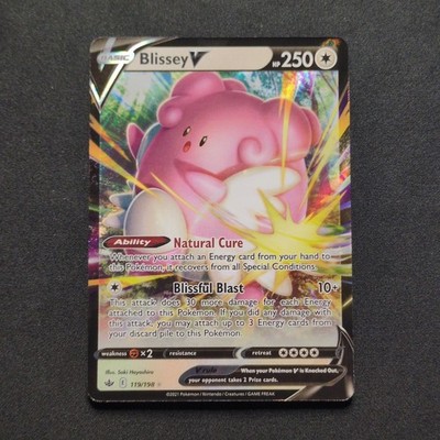 Pokémon TCG Blissey V 119/198 Chilling Reign Ultra Rare Holo 