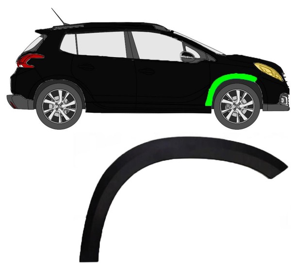 Radlaufverbreiterung FüR Peugeot 2008 2013 – 2019 Vorne Rechts-image