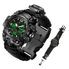 Mens Tactical Military Digital Watch, 23-in-1 Survival Multi-Functional Army ...