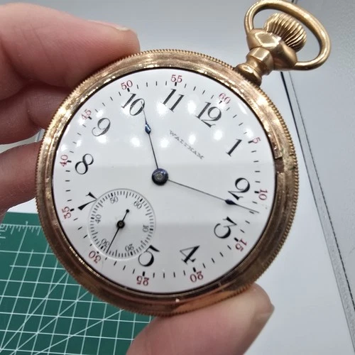 Antique Waltham 15 Jewel 14K  Gold Plated Pocket watch 1899 16 Grade 620