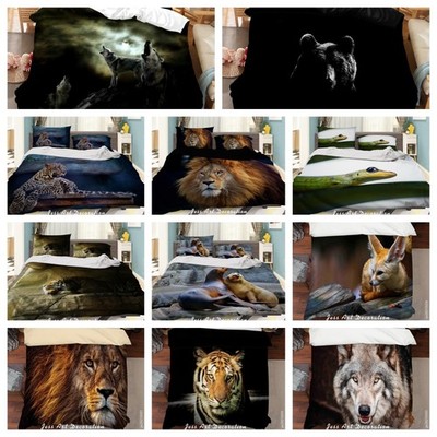 3D Animals Background Quilt Cover Duvet Cover Comforter set