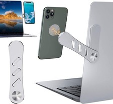 DK177 Magnetic Phone Holder, Laptop or Desktop Monitor Side Mount Silver