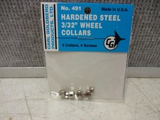 Carl Goldberg 3/32" Hardened Steel 491 RC Plane Wheel Collars USA Made