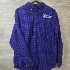 Vintage 90s  NCAA Weber State University - Button Up Shirt - Purple - Size L