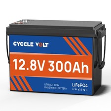 300Ah 12V LiFePO4 Lithium Battery 3840Wh Built-in BMS Deep Cycle Marine RV Solar