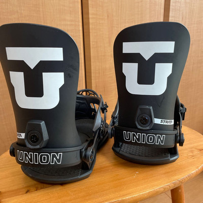 Union Strata Team Men's Snowboard Bindings, Black, Size M