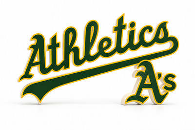 Oakland Athletics A s 3D Printed Sign   Green & Yellow Baseball Wall Decor