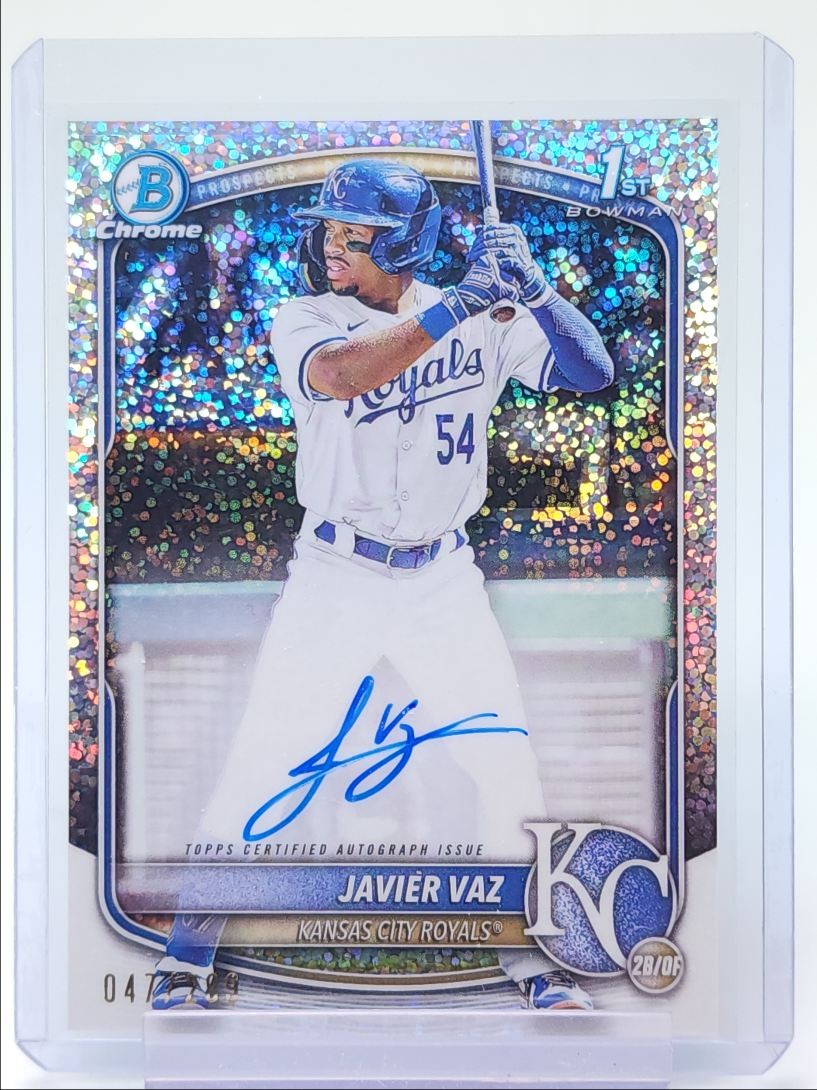 JAVIER VAZ 2025 BOWMAN CHROME 1ST AUTOGRAPH SPECKLE AUTO /299 Q0902