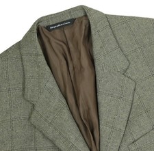 Men's 44 R Ermenegildo Zegna Coppley Windowpane Cashmere Wool Sport Coat Blazer